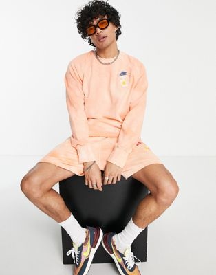 Nike 'Have a Nike Day' tie-dye sweatshirt in washed crimson - ASOS Price Checker