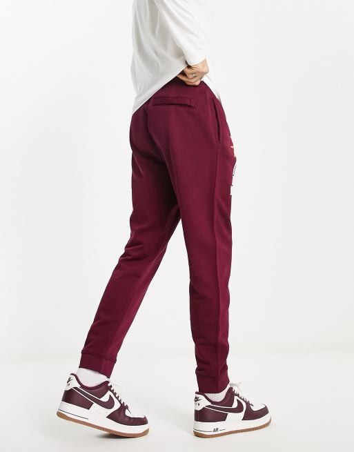 Nike sweatpants burgundy sale