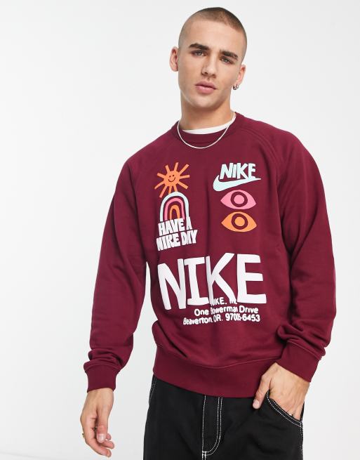 Red deals graphic sweatshirt