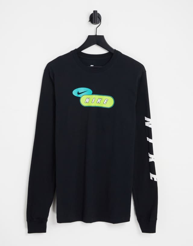 Nike HBR logo long sleeve t-shirt in black