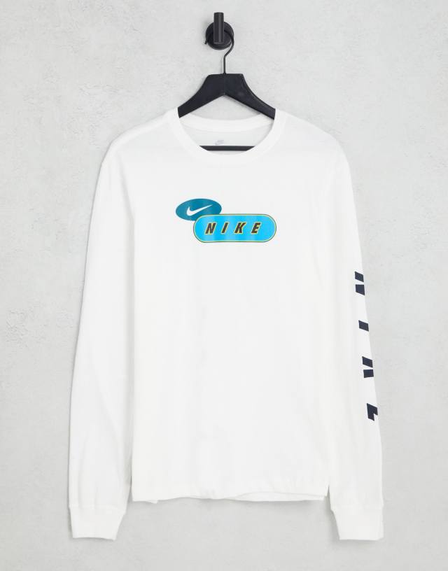 Nike HBR logo long sleeve t-shirt in white