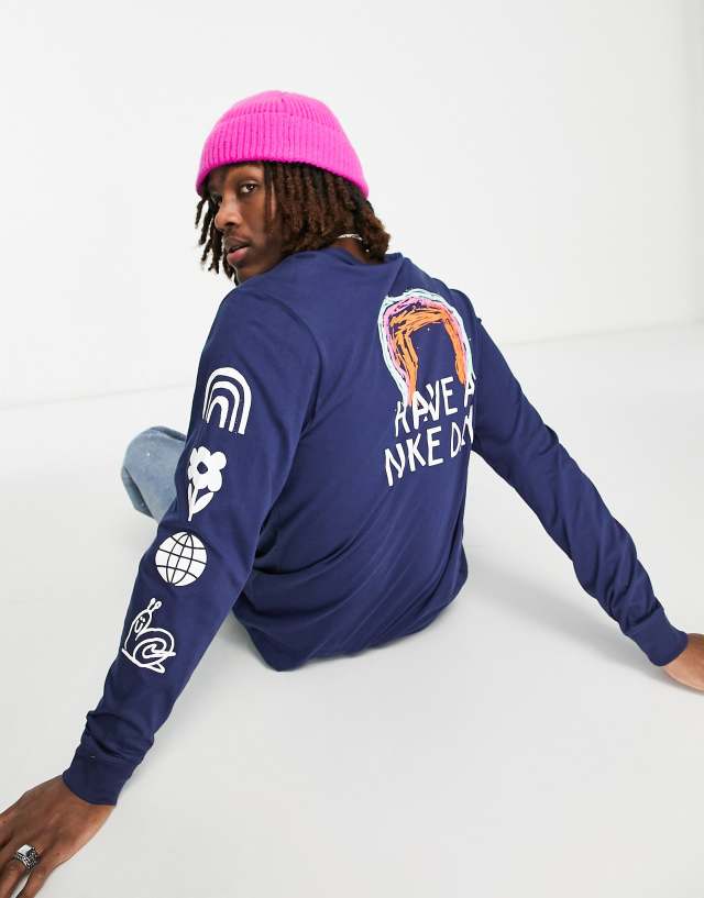 Nike HBR Statement longsleeve in navy