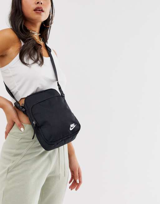 Nike Black & White Nike Heritage 2.0 Crossbody Bag Nike