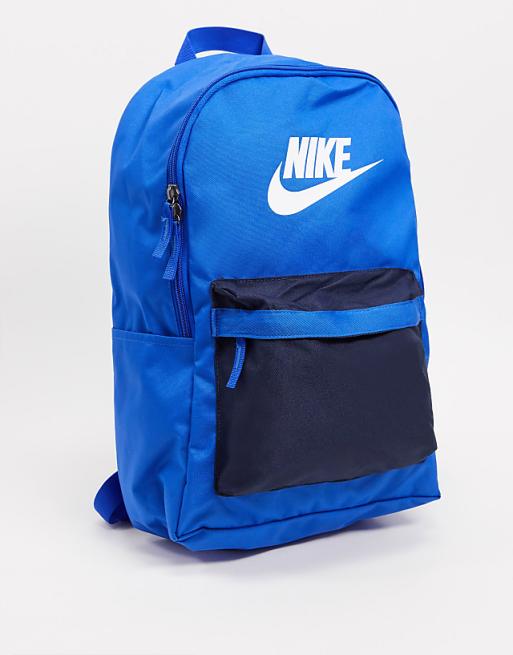 Nike Heritage 2.0 logo backpack in blue | ASOS