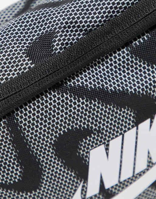 Nike Heritage all over logo bum bag in black