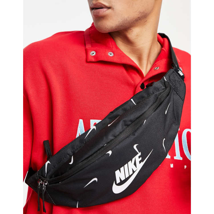 Red and black nike fanny pack best sale