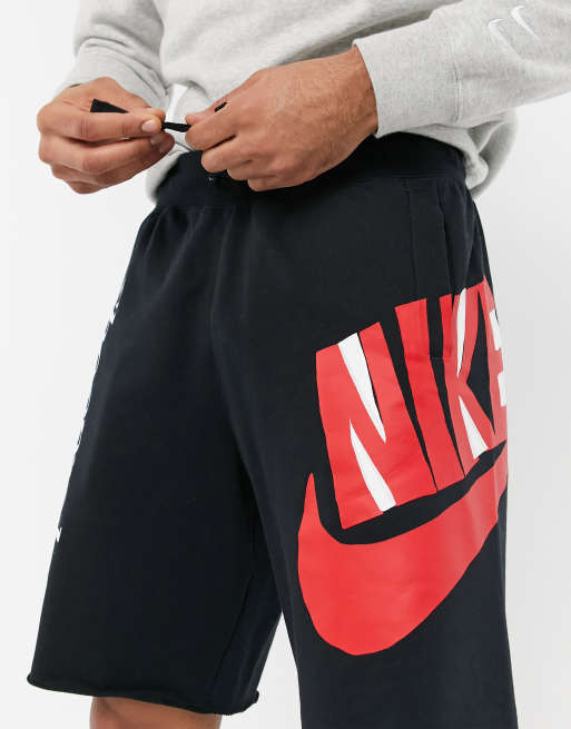 Red black nike shorts on sale