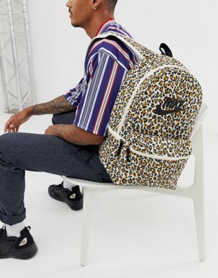 Nike heritage backpack in leopard print 