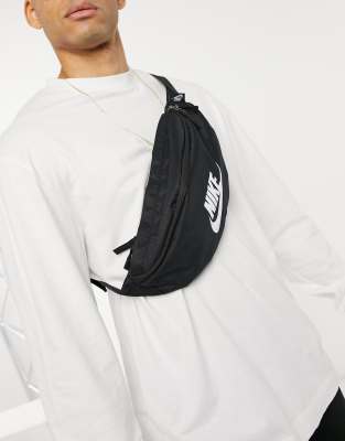 nike heritage bum bag black