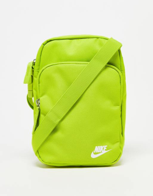 Nike Heritage Crossbody Bag In Black/black/white - Fast Shipping