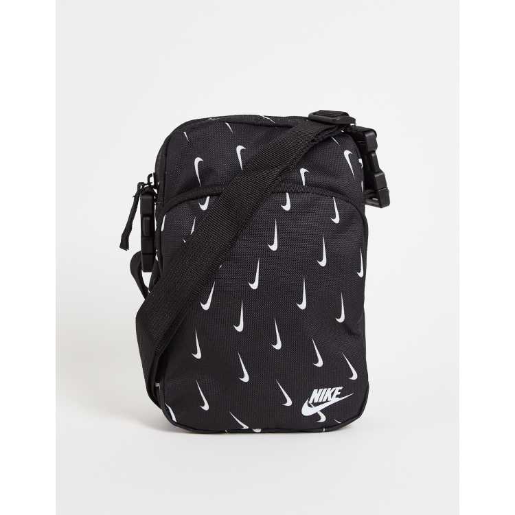 Nike Heritage cross body bag with all over logo print in
