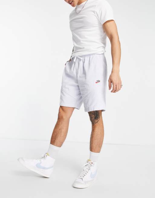 Nike Heritage Essentials cord shorts in light grey ASOS