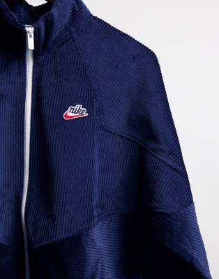 Nike heritage essentials cord windrunner jacket in navy clearance