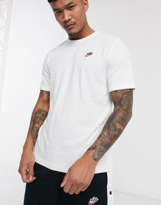 Nike Heritage Essentials logo t-shirt in off white | ASOS