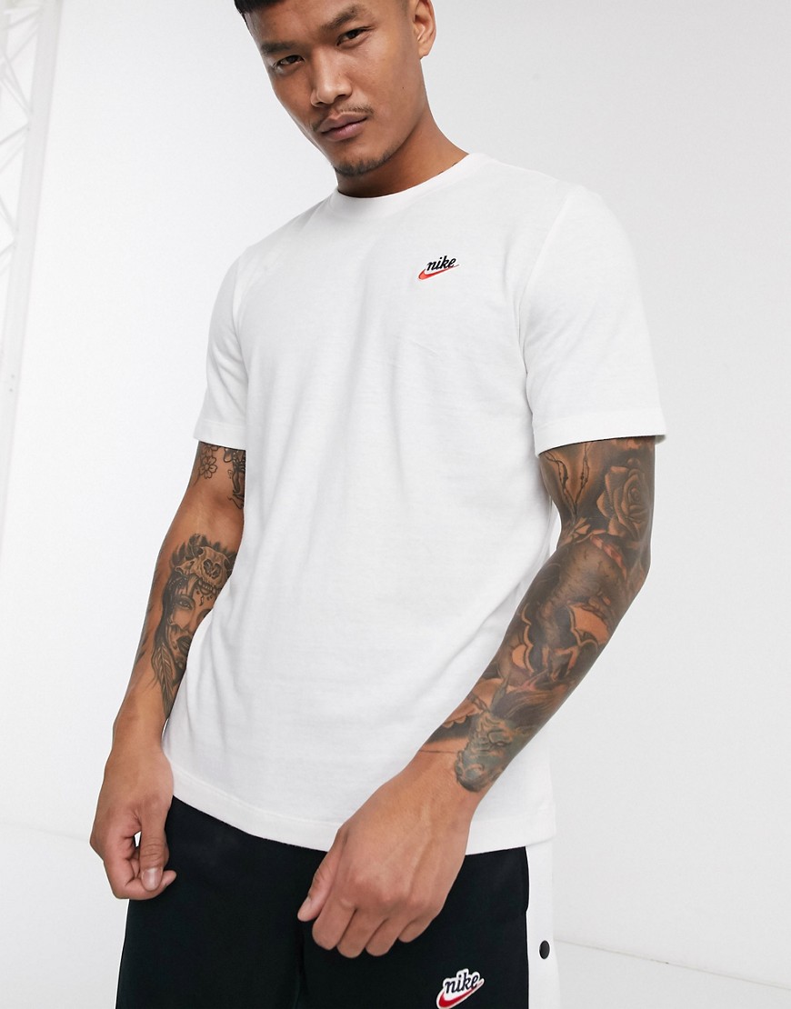 Nike Heritage Essentials logo t-shirt in off white
