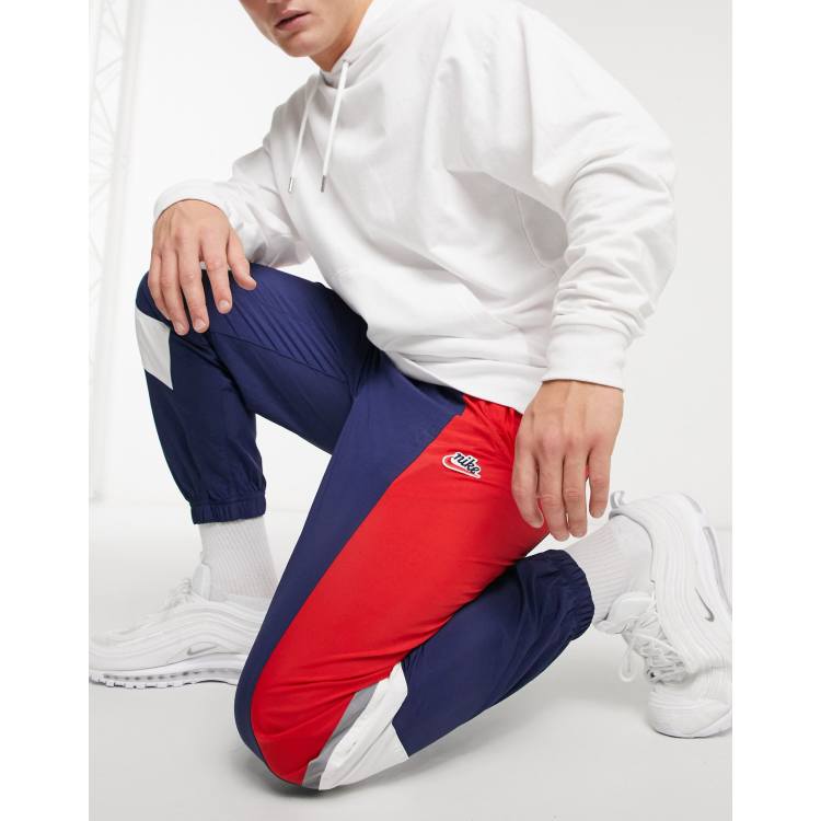 Nike Heritage Essentials Windrunner woven cuffed joggers in navy