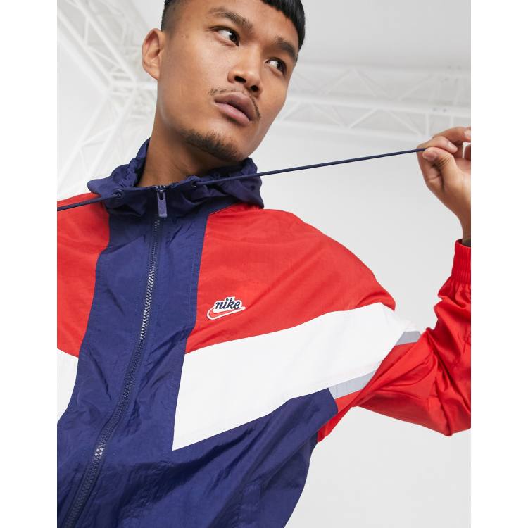 Blue red and white nike jacket sale