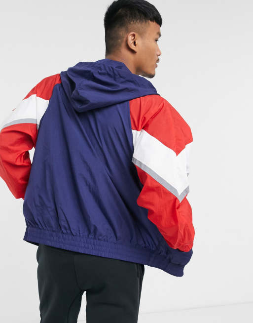 Navy blue and red nike windbreaker on sale