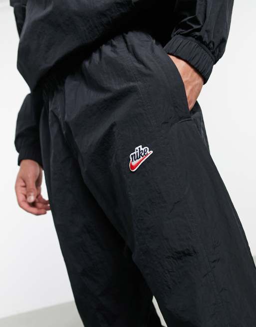 Nike Heritage Essentials woven cuffed joggers in black