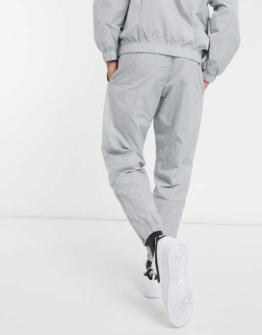 Nike Heritage Essentials woven cuffed joggers in grey S10