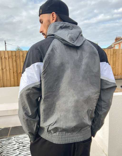 Nike heritage essentials woven windrunner jacket in grey clearance
