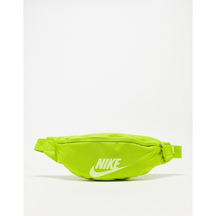 Nike Heritage fanny pack in lime green
