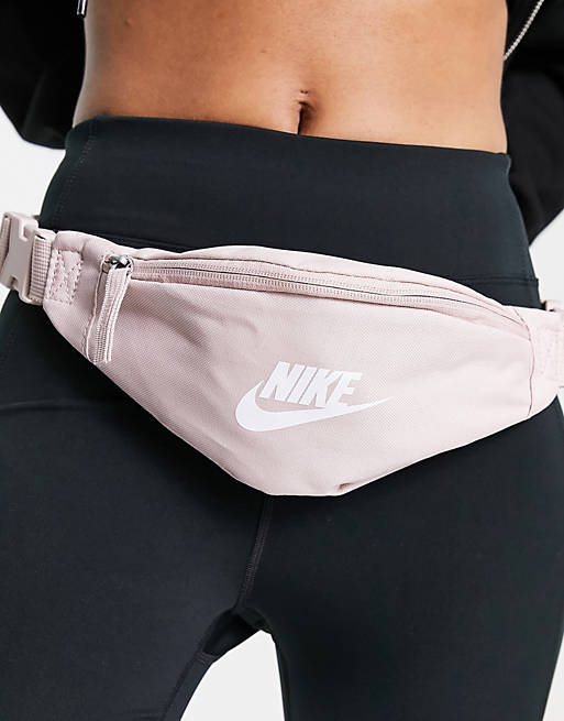 Nike Heritage fanny pack in pink oxford