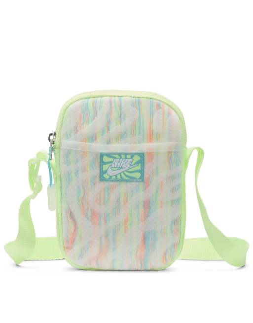 Nike Heritage flight bag in white and pink print ASOS