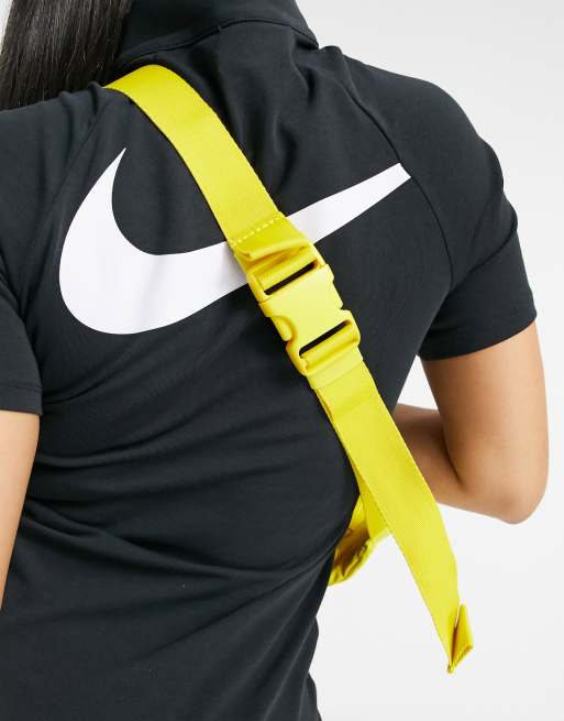 Brand New Nike Heritage Crossbody Waist Hip Fanny Pack Black Yellow  (CK0981-013)