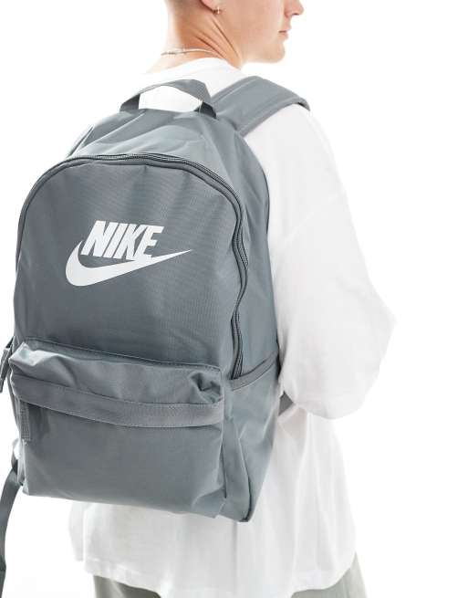 Nike Heritage logo back pack in gray ASOS