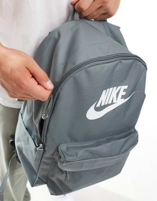 Nike Heritage logo back pack in gray ASOS