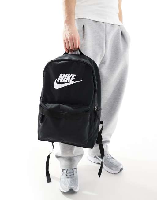 Nike Heritage logo backpack in black | ASOS