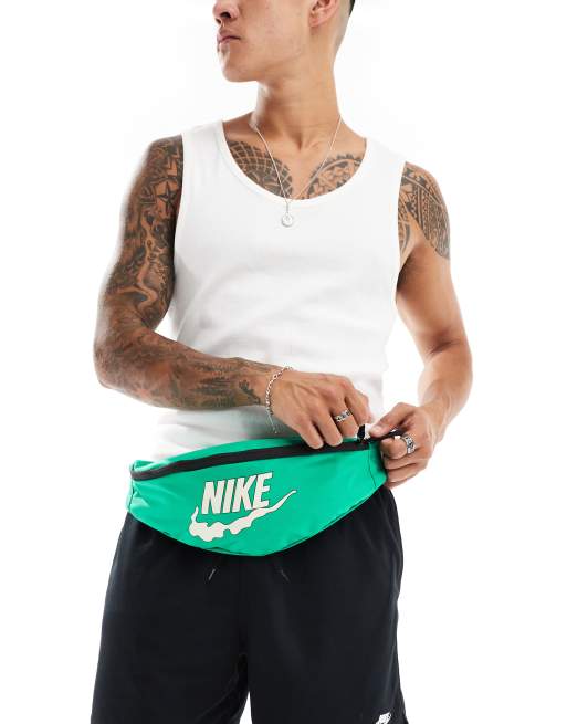 Nike - Heritage - Marsupio verde e nero