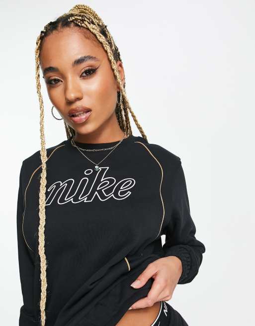 Nike heritage sweatshirt black top