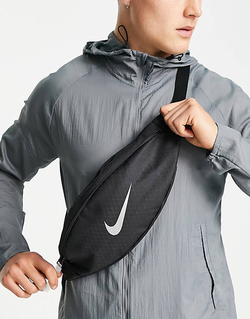  Nike Heritage waistpack in black with metallic logo 