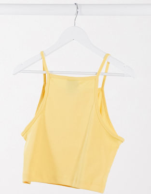 yellow crop vest