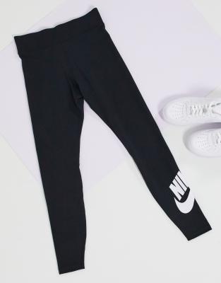 nike black high waist logo leggings