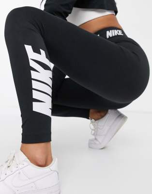 nike high waisted logo leggings