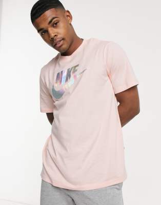 white and pink nike t shirt