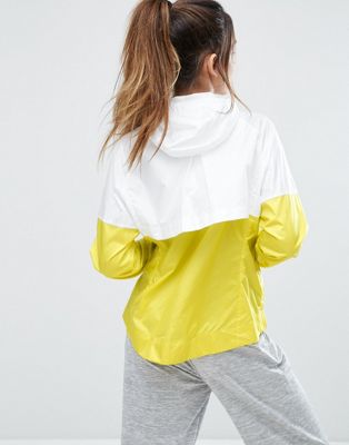 yellow and white nike jacket