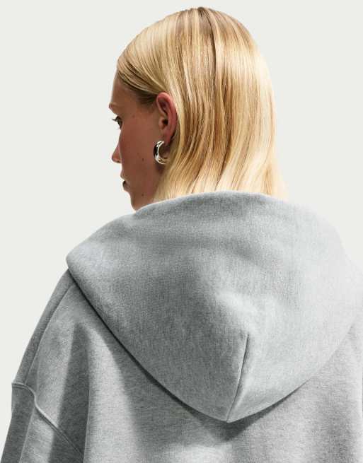 Nike hoodie court zippé intégral oversize gris, 2 de 4