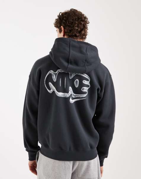 Nike - Hoodie met bubbelprint op de achterkant en rits in grijs - view 1
