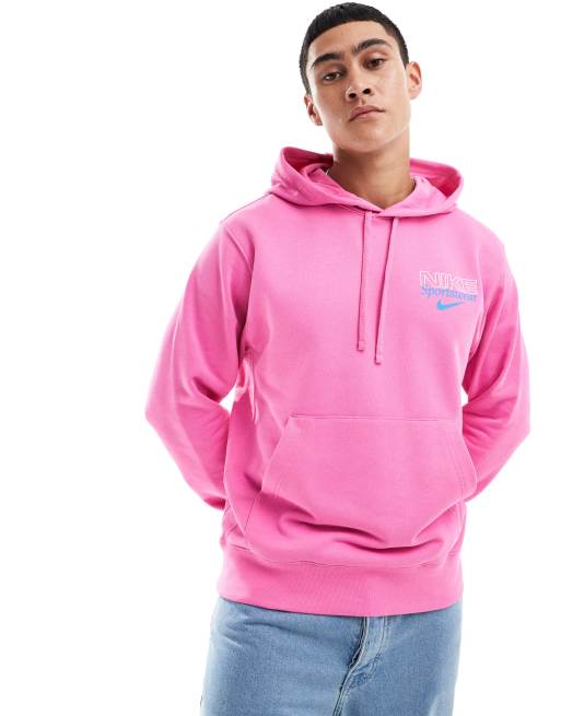 Nike - Hoodie met grafische print op de achterkant in roze, 4 van 4