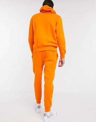 nike tracksuit grey and orange