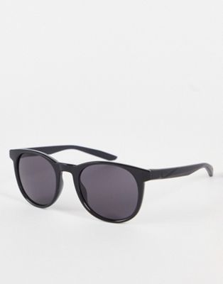 Nike Horizon Ascent round sunglasses in black