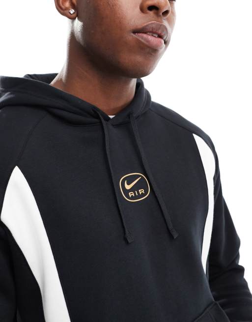Nike - Hættetrøje med 'Air'-logo i sort/hvid, 4 af 4