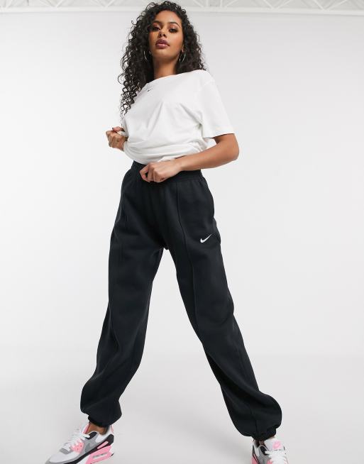 Nike - Hvid, oversized T-shirt i boyfriend-fit med centralt 'swoosh'-logo, 4 af 4