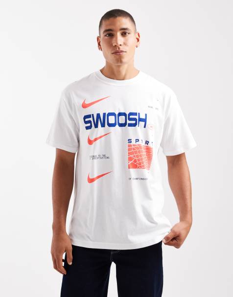 Nike - Hvid T-shirt med Swoosh-grafik - view 1