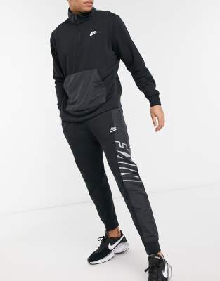 nike hybrid tracksuit black