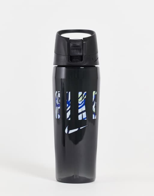 Nike Hypercharge – Czarny bidon o pojemności 24oz ze słomką 